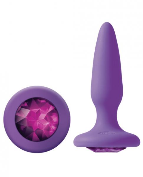 Glams Mini Butt Plug Purple Gem - OmniPleasures