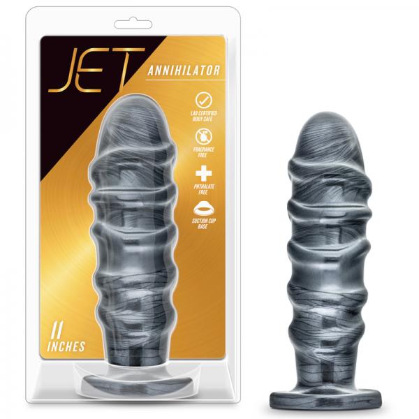 Jet Annihilator Carbon Metallic Black Butt Plug - OmniPleasures