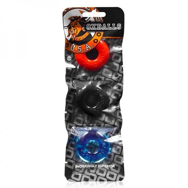 Oxballs Ringer, 3-pack Of Do-nut-1, Small, Multicolor - OmniPleasures