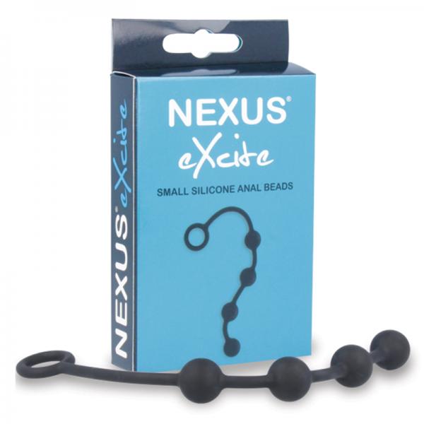 Nexus Excite Silicone Anal Beads - Black - OmniPleasures