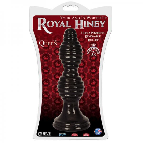 Royal Hiney Red The Queen Black Butt Plug - OmniPleasures