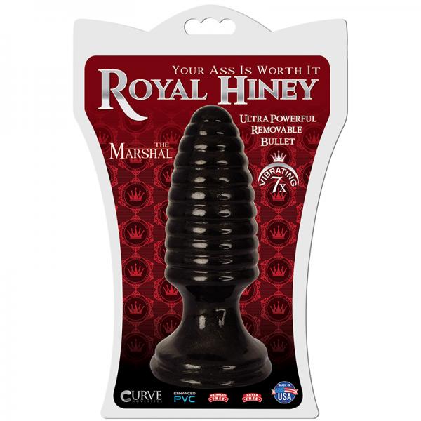 Royal Hiney Red The Marshal Black Butt Plug - OmniPleasures