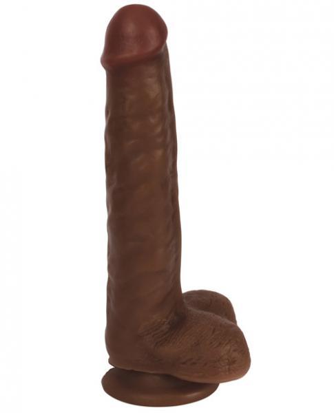 Thinz 8 inches Slim Dong with Balls Chocolate Brown - OmniPleasures