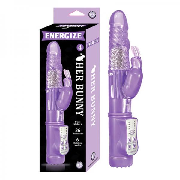 Energize Her Bunny 4 Rabbit Vibrator Purple - OmniPleasures