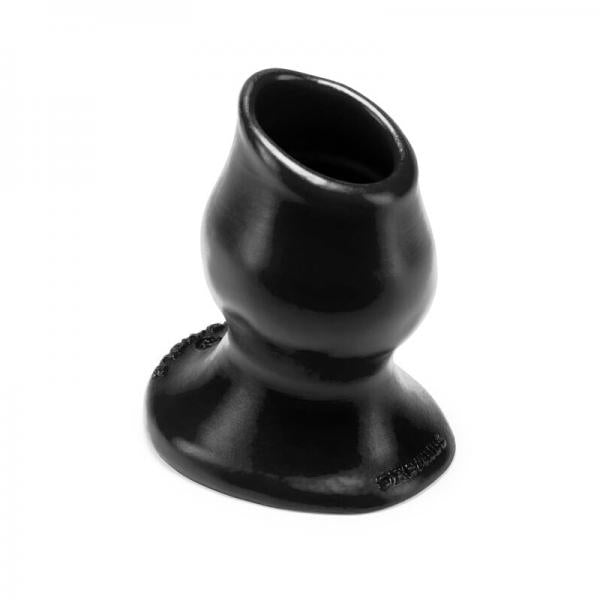 Oxballs Pighole-3, Hollow Plug, Large, Black - OmniPleasures