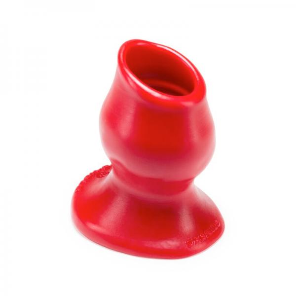 Oxballs Pighole-3, Hollow Plug, Large, Red - OmniPleasures