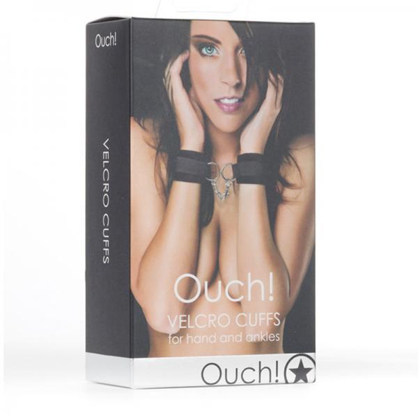 Ouch! Velcro Cuffs - Black - OmniPleasures