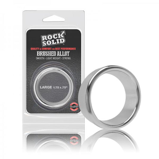 Rock Solid Brushed Alloy Large (1.75in X .75in) Silver - OmniPleasures