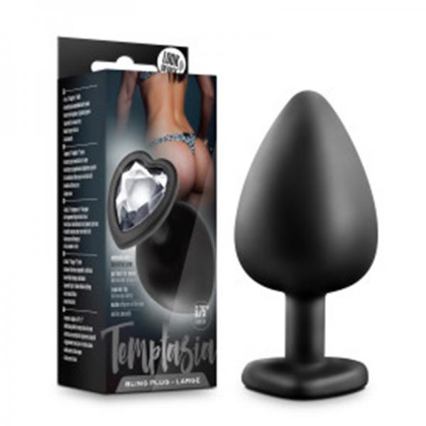 Temptasia Bling Plug Large Black - OmniPleasures