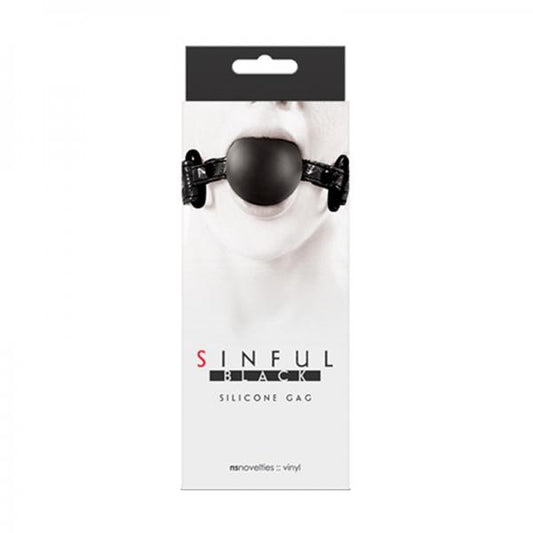 Sinful Soft Silicone Gag Black - OmniPleasures