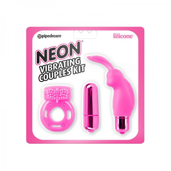 Neon Vibrating Couples Kit Pink - OmniPleasures