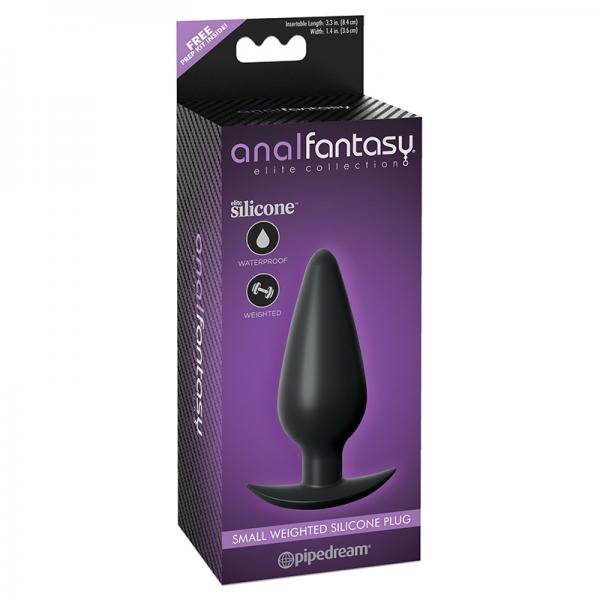 Anal Fantasy Elite Small Weighted Silicone Plug - OmniPleasures