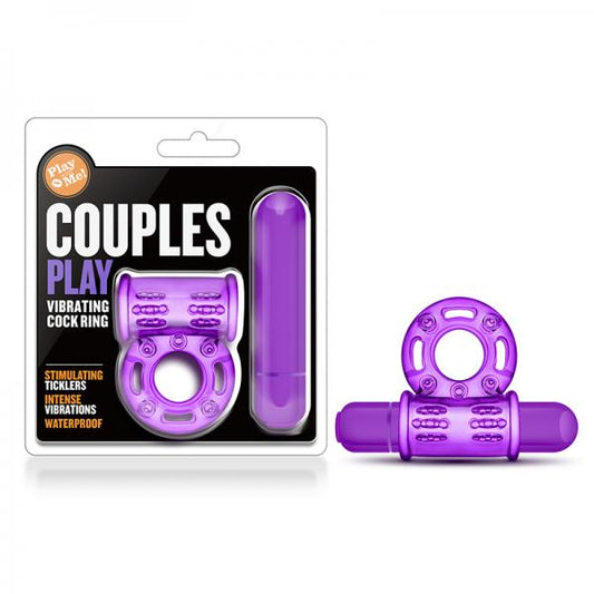 Play With Me - Couples Play - Vibrating Cockring - Purple - OmniPleasures