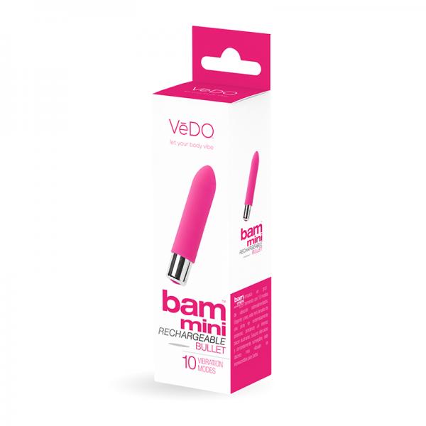 Vedo Bam Mini Rechargeable Bullet Vibe - Foxy Pink - OmniPleasures