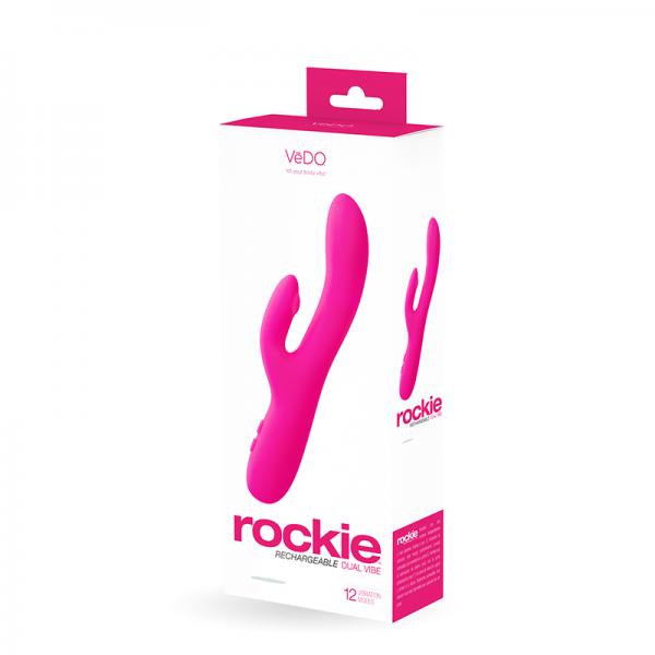 Vedo Rockie Rechargeable Dual Vibe - Foxy Pink - OmniPleasures