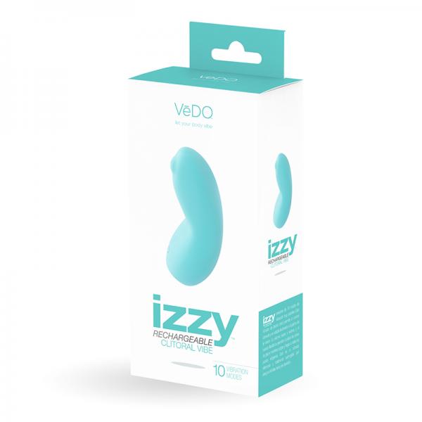 Vedo Izzy Rechargeable Clitoral Vibe - Tease Me Turquoise - OmniPleasures