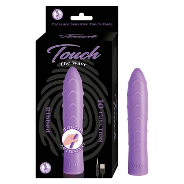 Touch The Wave Pressure Sensitive 10 Function Rechargeable Waterproof Lavender - OmniPleasures