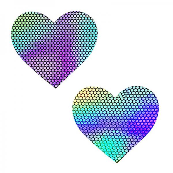 Neva Nude Pasty I Heart U Holographic Set Of 6 - OmniPleasures