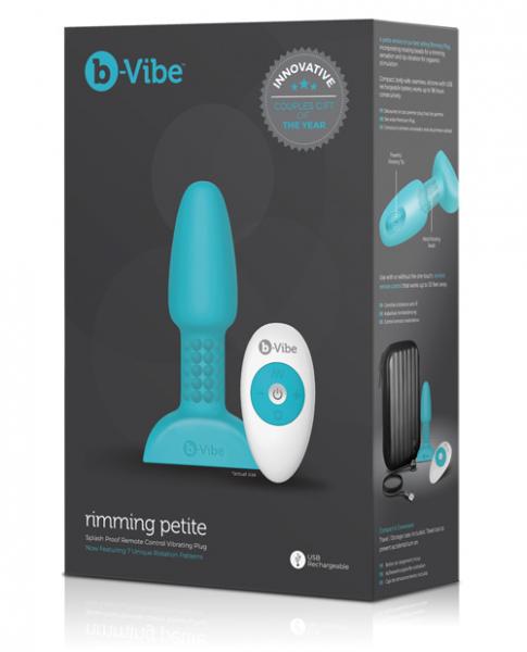 B-Vibe Petite Rimming Teal Blue Butt Plug - OmniPleasures