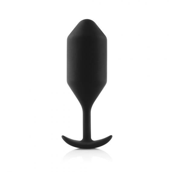 B-Vibe Snug Plug 4 Black 9oz Weight - OmniPleasures