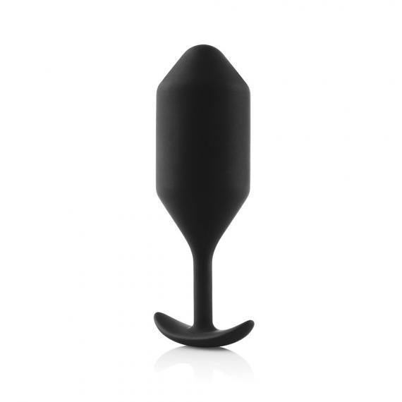 B-Vibe Snug Plug 4 Black 9oz Weight - OmniPleasures