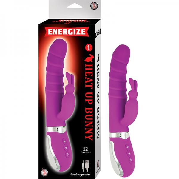 Energize Heat Up Bunny 1 Heating Up To 107 Degrees 12 Function Dual Motor Rechargable Waterproof Pur - OmniPleasures