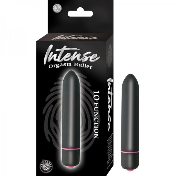 Intense Orgasm Bullet 10 Function Waterproof Black - OmniPleasures