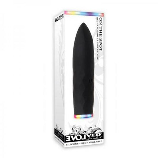 Evolved On The Spot Bullet 7 Function Rechargable Silicone Waterproof Black - OmniPleasures