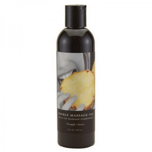 Earthly Body Edible Massage Oil Pineapple 8oz - OmniPleasures