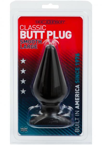 Classic Butt Plug Large Black - OmniPleasures