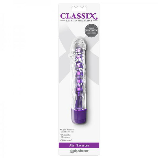 Classix Mr. Twister Metallic Vibe With Tpe Sleeve Purple - OmniPleasures