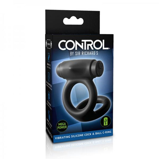 Sir Richard's Control Vibrating Silicone Cock & Ball C-ring - OmniPleasures