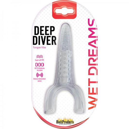 Tongue Star Deep Diver Vibrating Tongue With Motor Clear - OmniPleasures