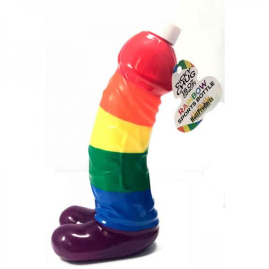 Rainbow Dicky Chug Sports Bottle - OmniPleasures