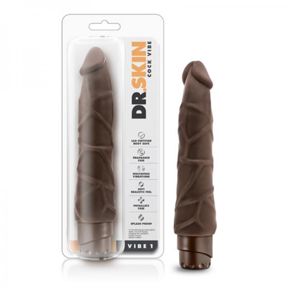 Dr. Skin - Cock Vibe - Vibe 1 - Chocolate - OmniPleasures