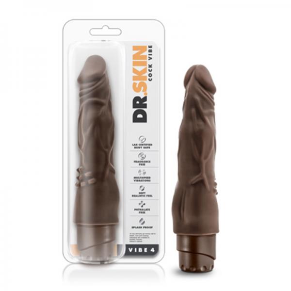 Dr. Skin - Cock Vibe - Vibe 4 - Chocolate - OmniPleasures