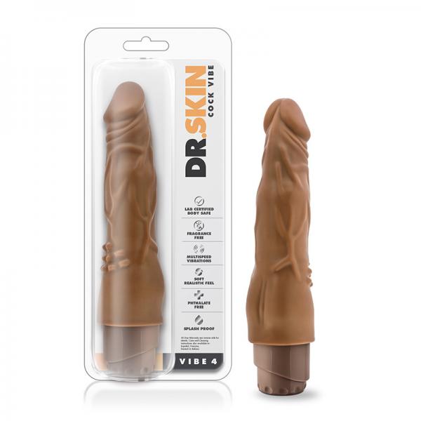 Dr. Skin - Cock Vibe - Vibe 4 - Mocha - OmniPleasures