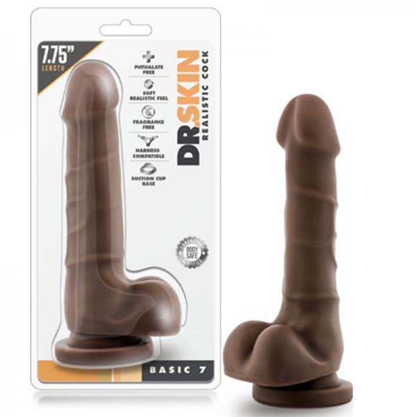 Dr. Skin - Realistic Cock - Basic 7 - Chocolate - OmniPleasures