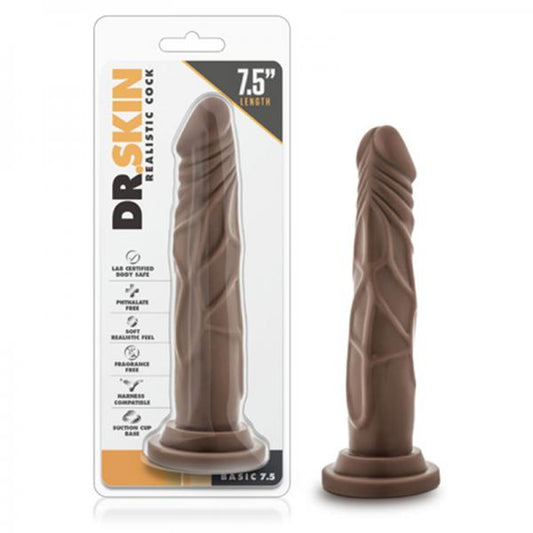 Dr. Skin - Realistic Cock - Basic 7.5 - Chocolate - OmniPleasures