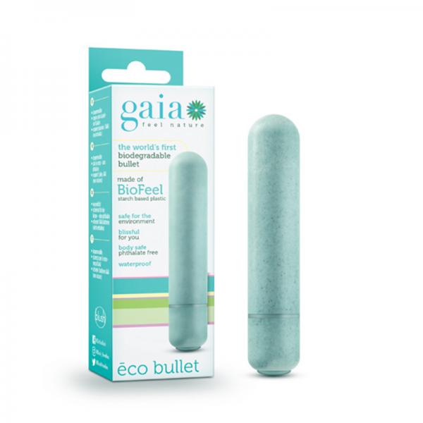 Gaia Eco Bullet Vibrator Aqua Blue - OmniPleasures