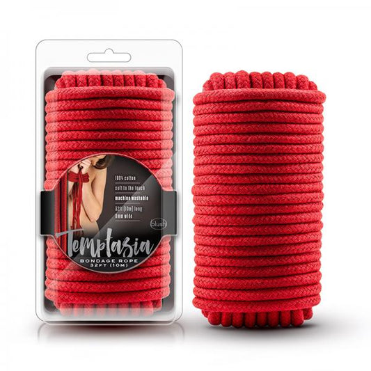 Temptasia - Bondage Rope - 32 Feet - Red - OmniPleasures