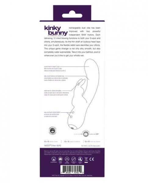 Kinky Bunny Rechargeable Rabbit Vibrator Deep Purple - OmniPleasures