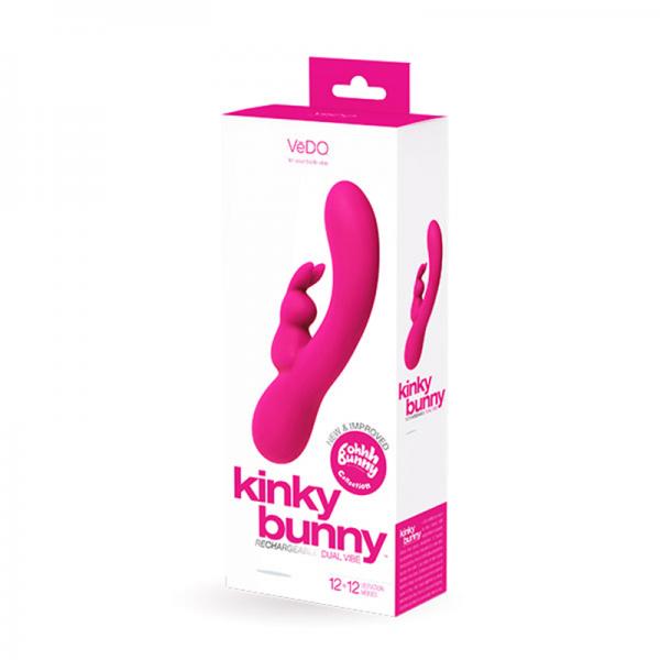 Kinky Bunny Plus Rechargeable Pink Rabbit Vibrator - OmniPleasures