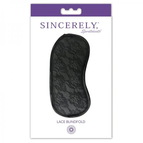 Sincerely Lace Blindfold Black O/S - OmniPleasures