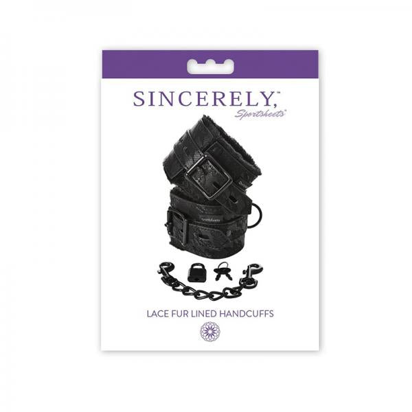 Sincerely, Ss Lace Fur Lined Handcuffs - OmniPleasures