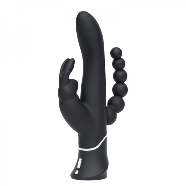 Happy Rabbit Triple Curve Black Vibrator - OmniPleasures