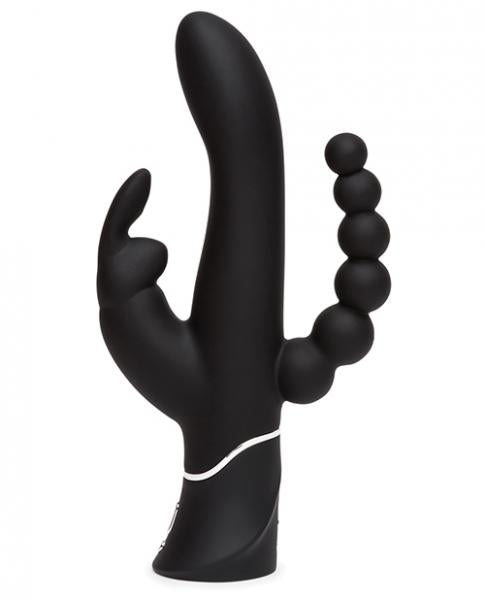 Happy Rabbit Triple Curve Black Vibrator - OmniPleasures