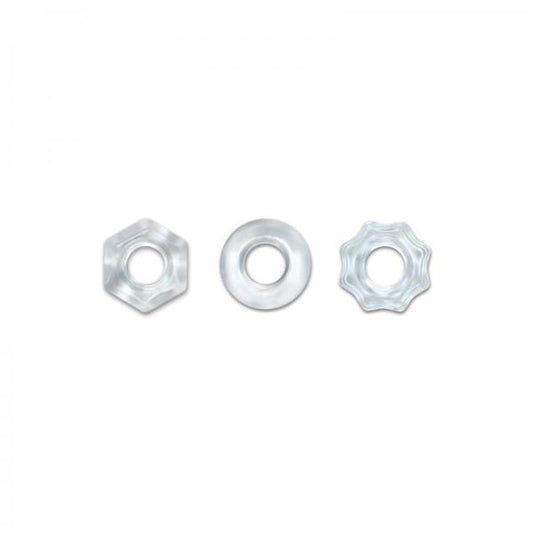 Renegade Chubbies 3 Pack Cock Rings Clear - OmniPleasures