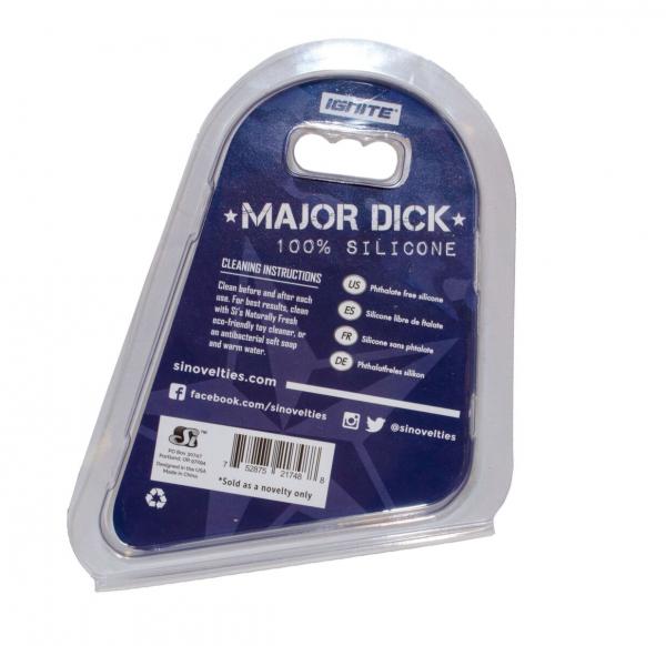 Major Dick Commando Cock Ring Blue Camo 1.75 inches - OmniPleasures