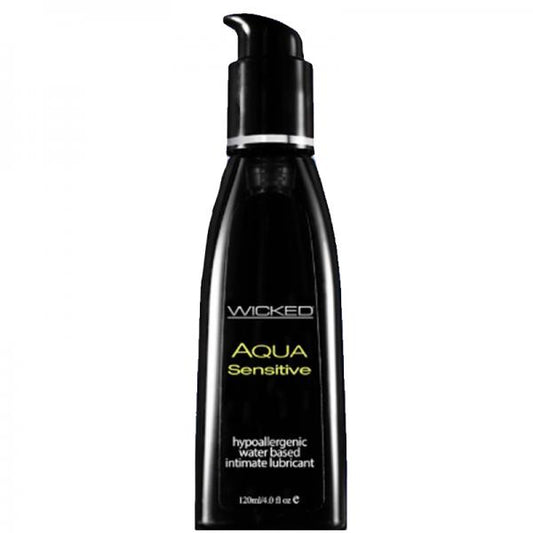 Wicked Aqua Sensitive Waterbased Hypoallergenic Unscented Lube 8oz - OmniPleasures